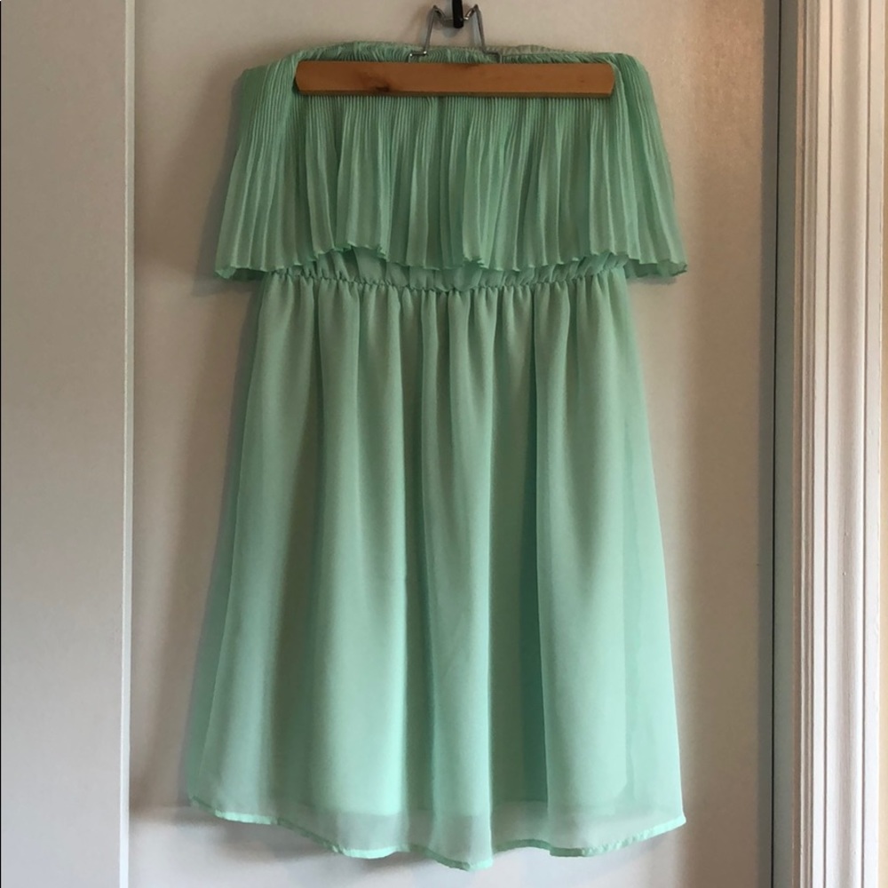 Strapless Mint Dress